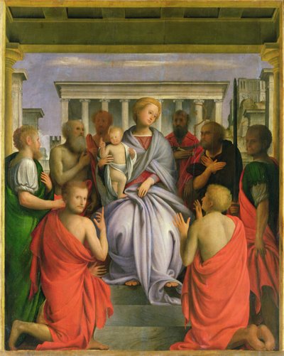 Madonna and Child with Eight Saints, 1520s by Bartolommeo Suardi Bramantino